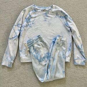 Women’s Faherty Blue Bell Tie Dye Jogger Lounge Set - Sz Sm